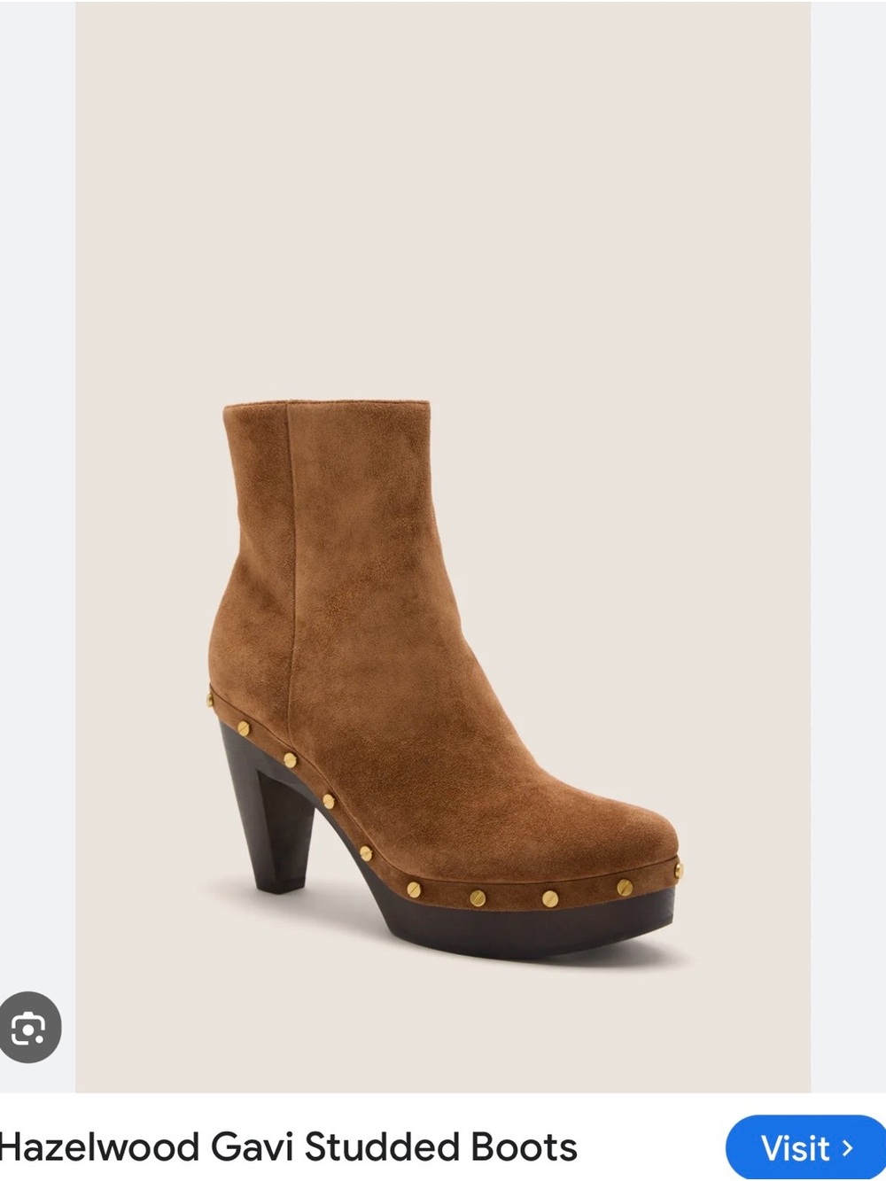 Veronica Beard Gavi Hazelwood  Suede Platform Clog Boot 7.5